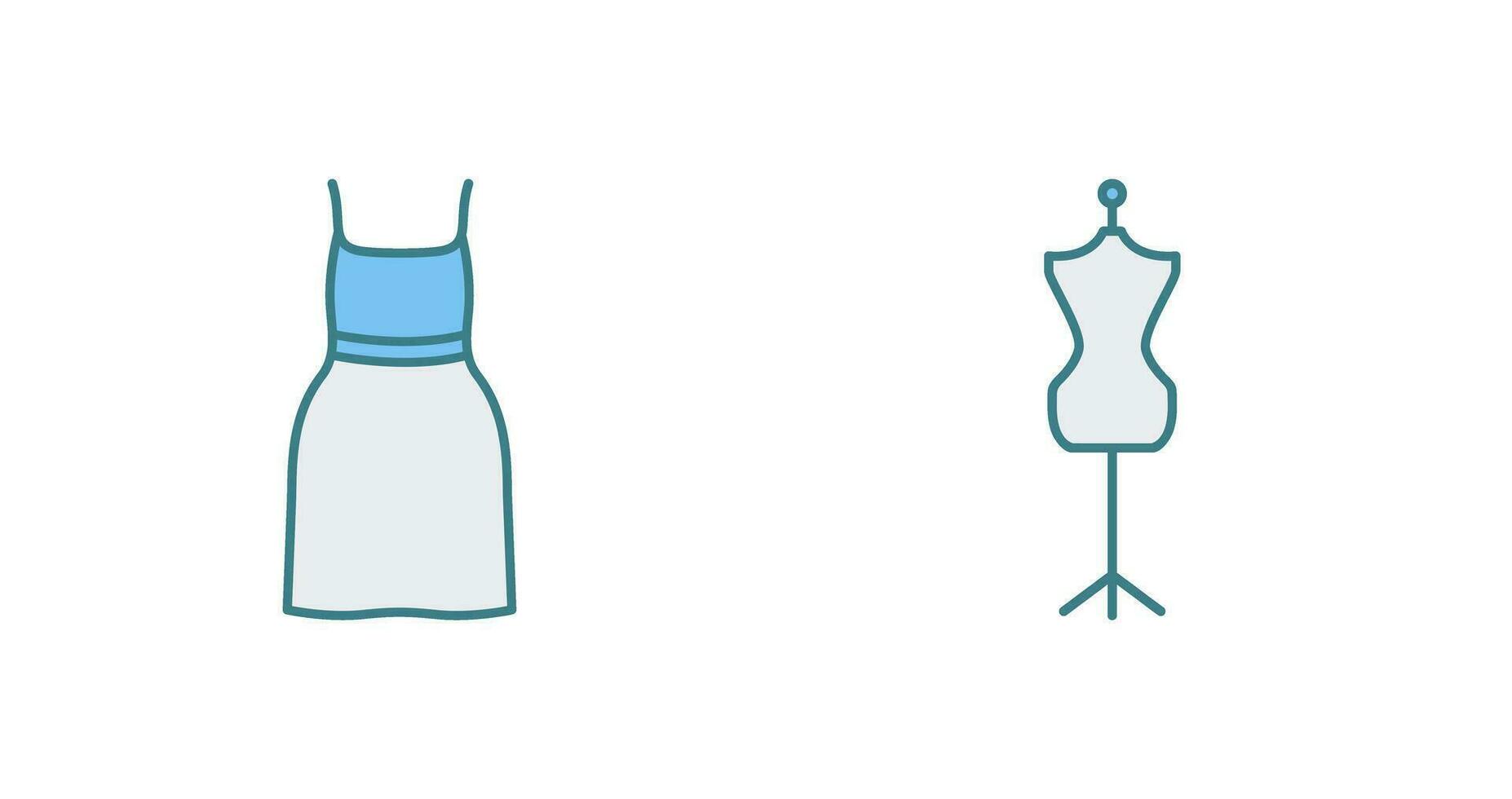 Cocktail Dress and Dress Holder Icon vector