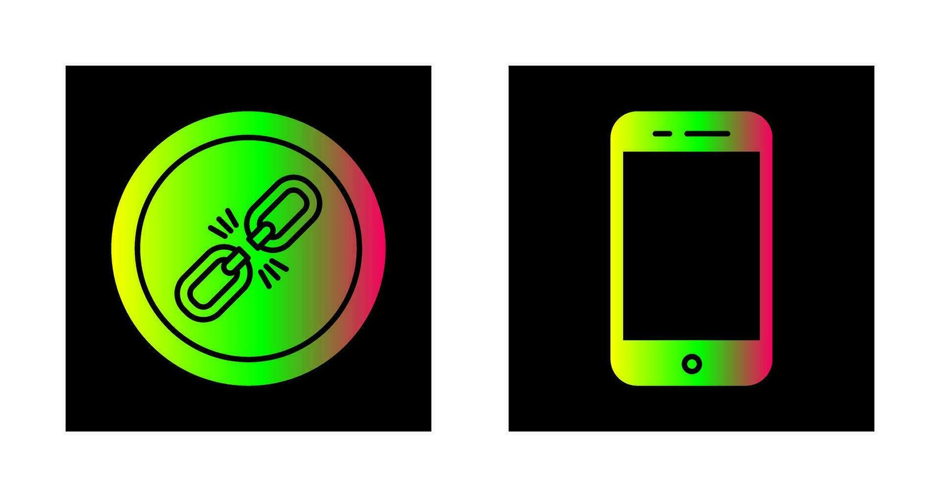 Link and Smartphone Icon vector