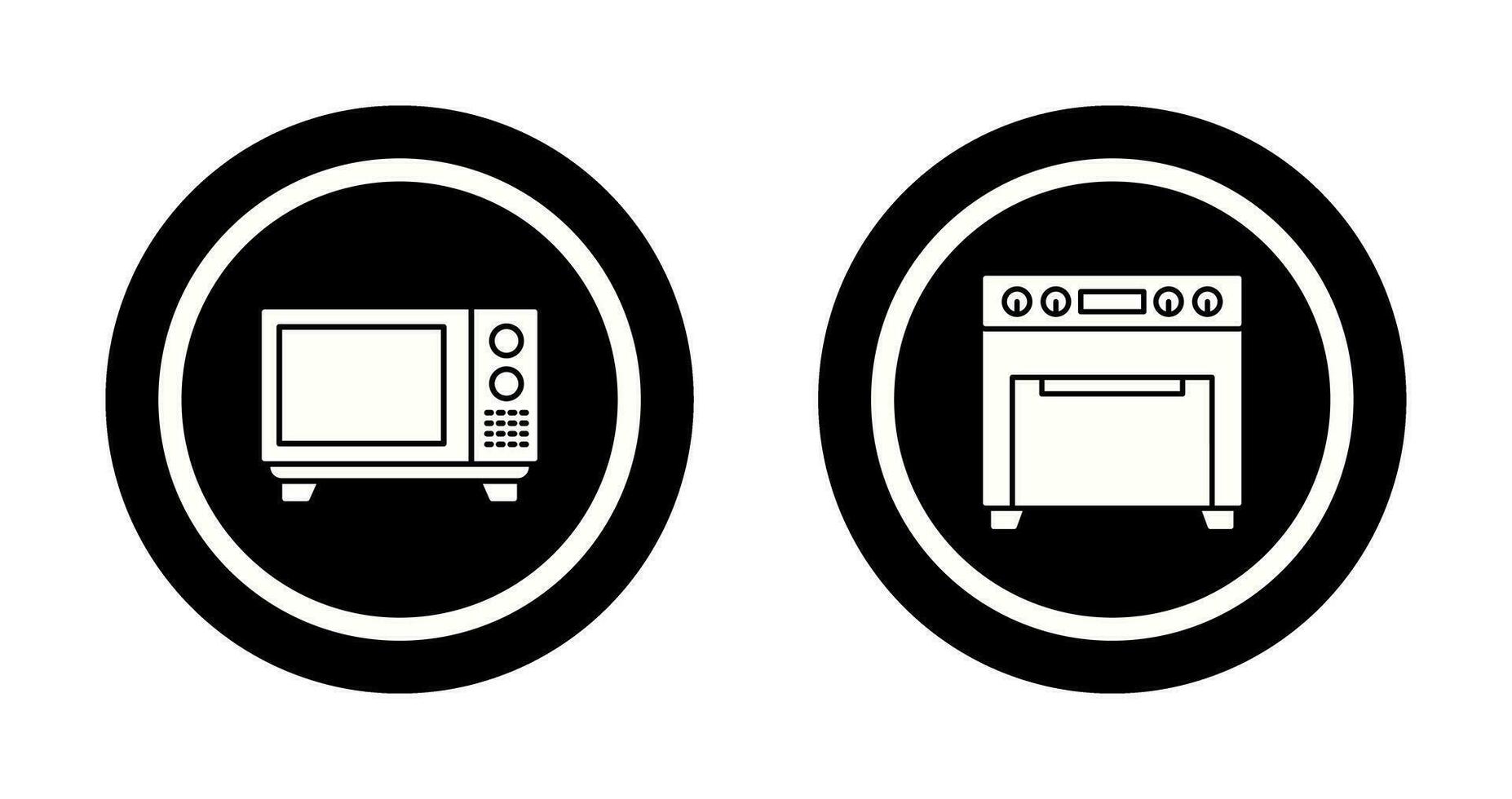 Microwave and Oven Icon vector