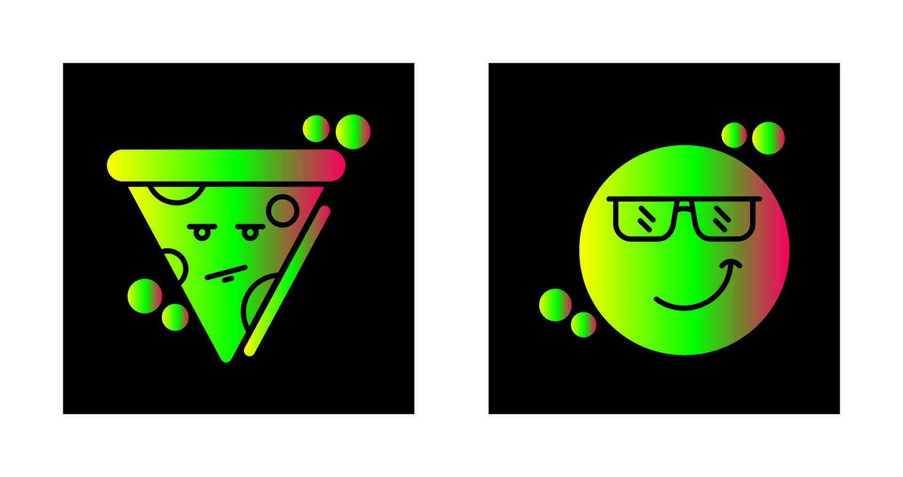 Pizza and Cool Icon vector