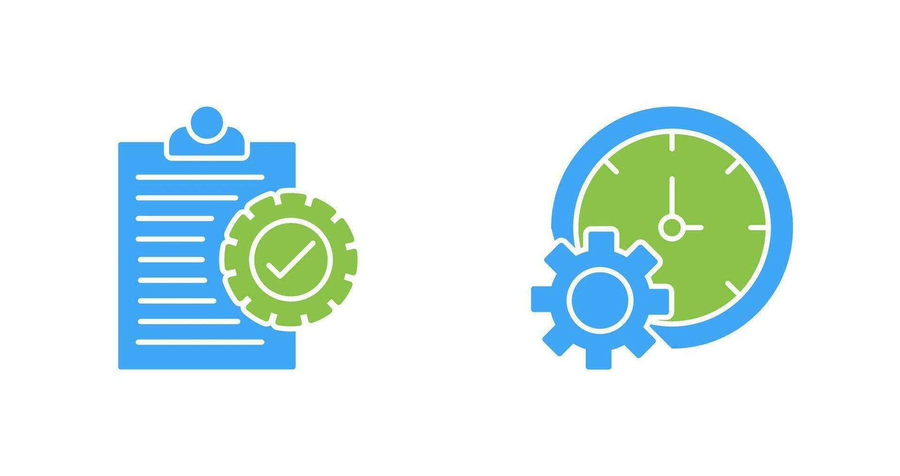 Check List and Time Setting Icon vector