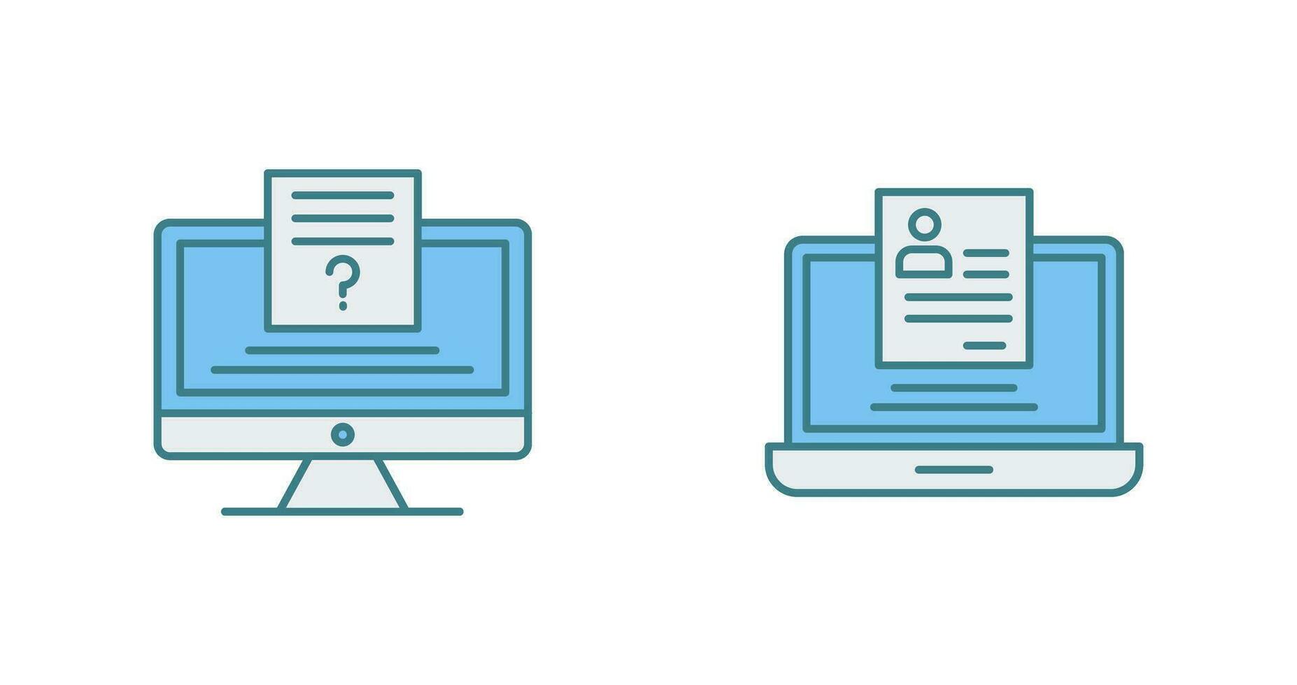 Quiz and Registration Icon vector