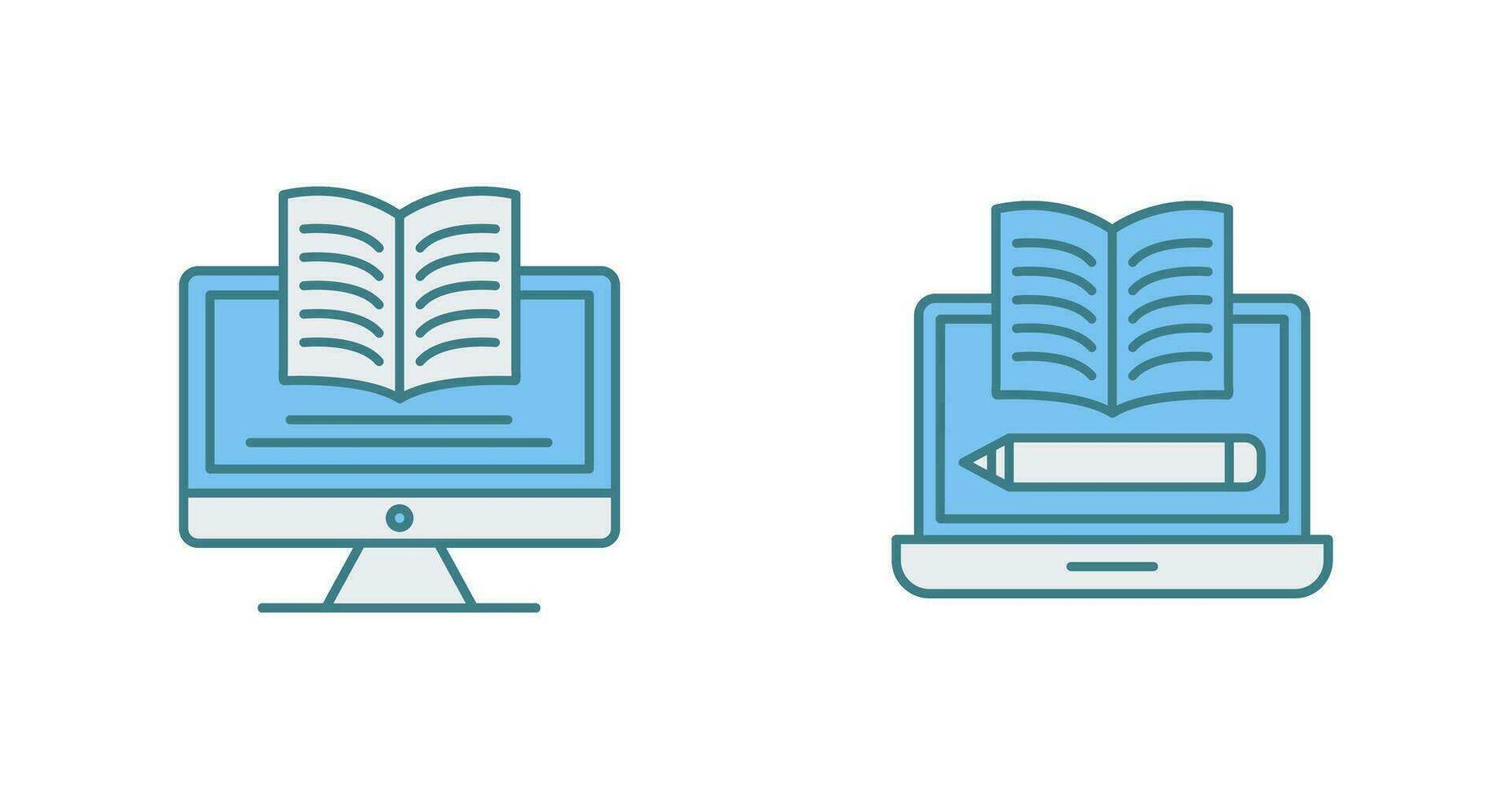 Digital Learning and Written Icon vector