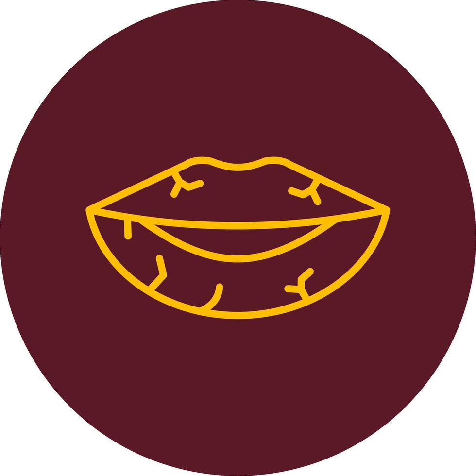 Dried Lips Vector Icon