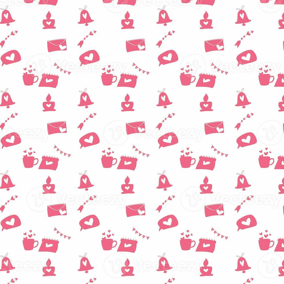 Background with hearts pink valentines day decoration design photo