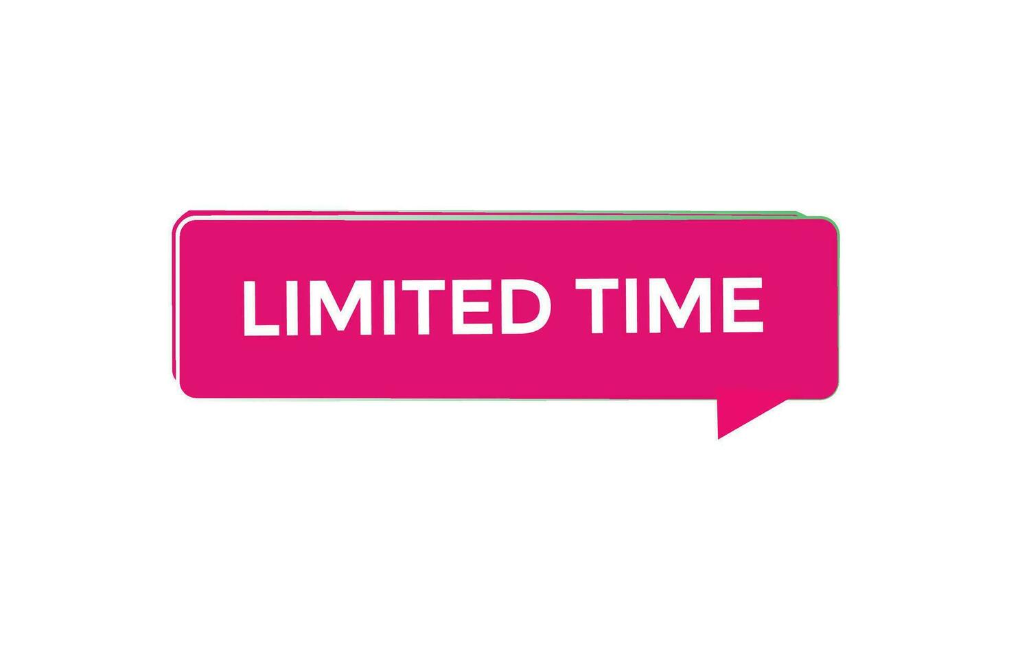 new limited time website, click button, level, sign, speech, bubble  banner, vector