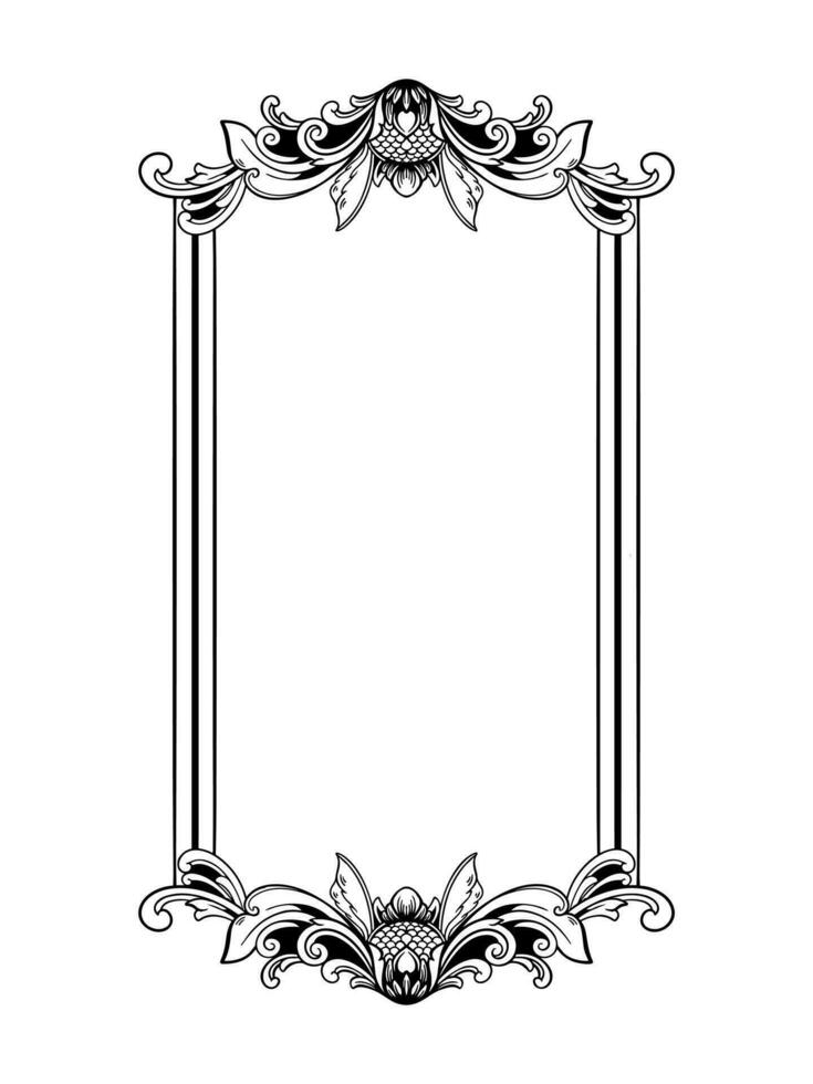 Vintage Classic Ornament Black and White vector