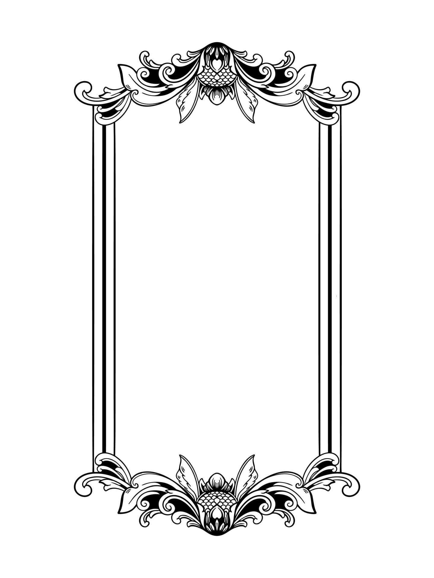 Vintage Classic Ornament Black and White 32775388 Vector Art at Vecteezy