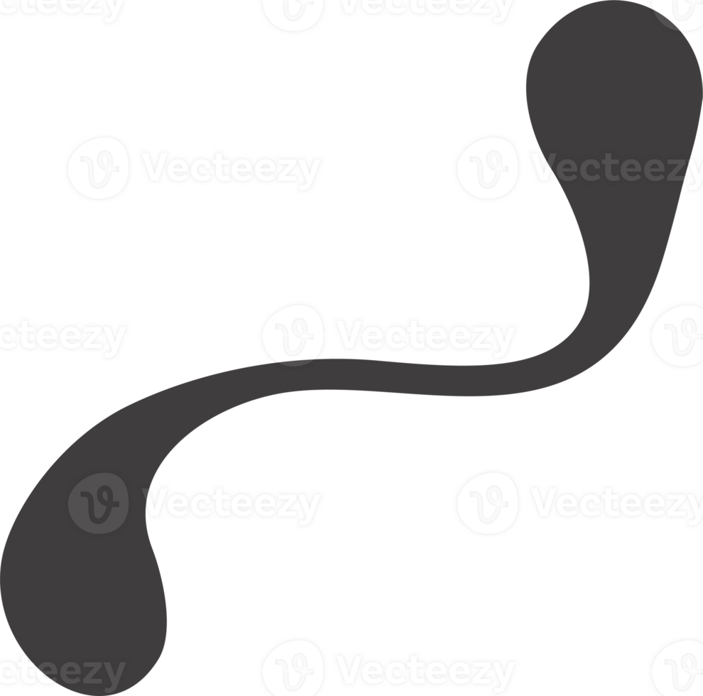 Y2k retro element. Graphic shape and geometric symbol. Vector abstract figure. Groovy liquid line. png