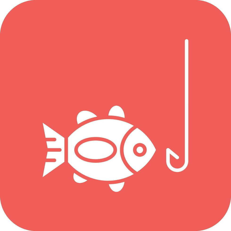 Hooked Fish Vector Icon
