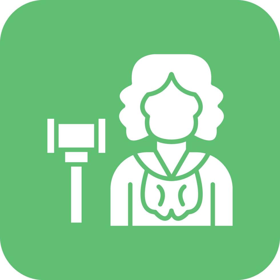 Judge Female Vector Icon