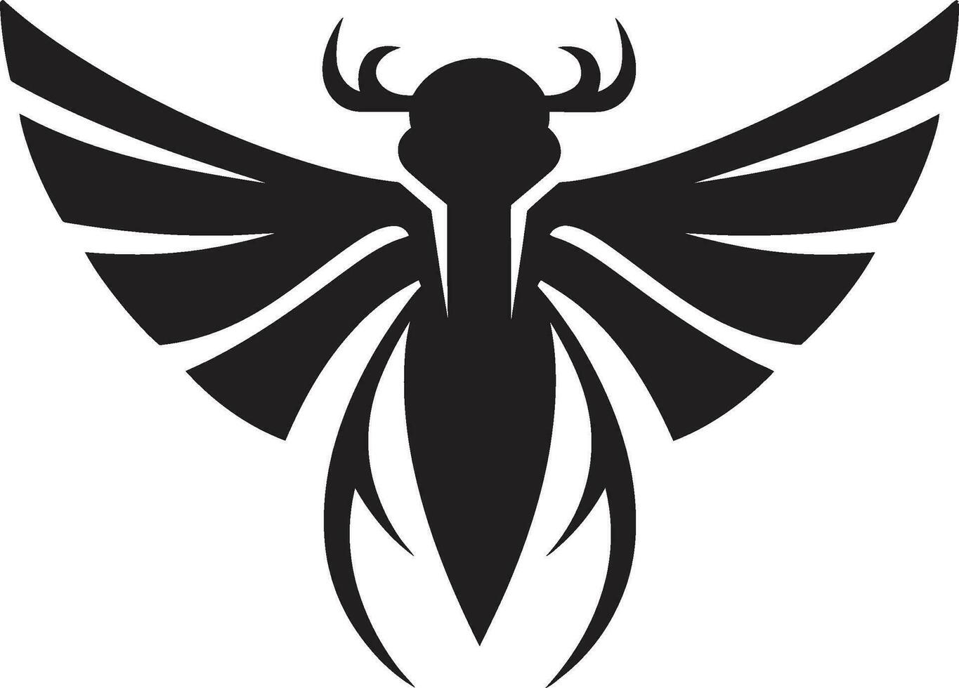 Monochromatic Magic Cicada Emblem in Blacks Intricacy The Art of Nature Black Vector Cicada Logos Harmonious Design