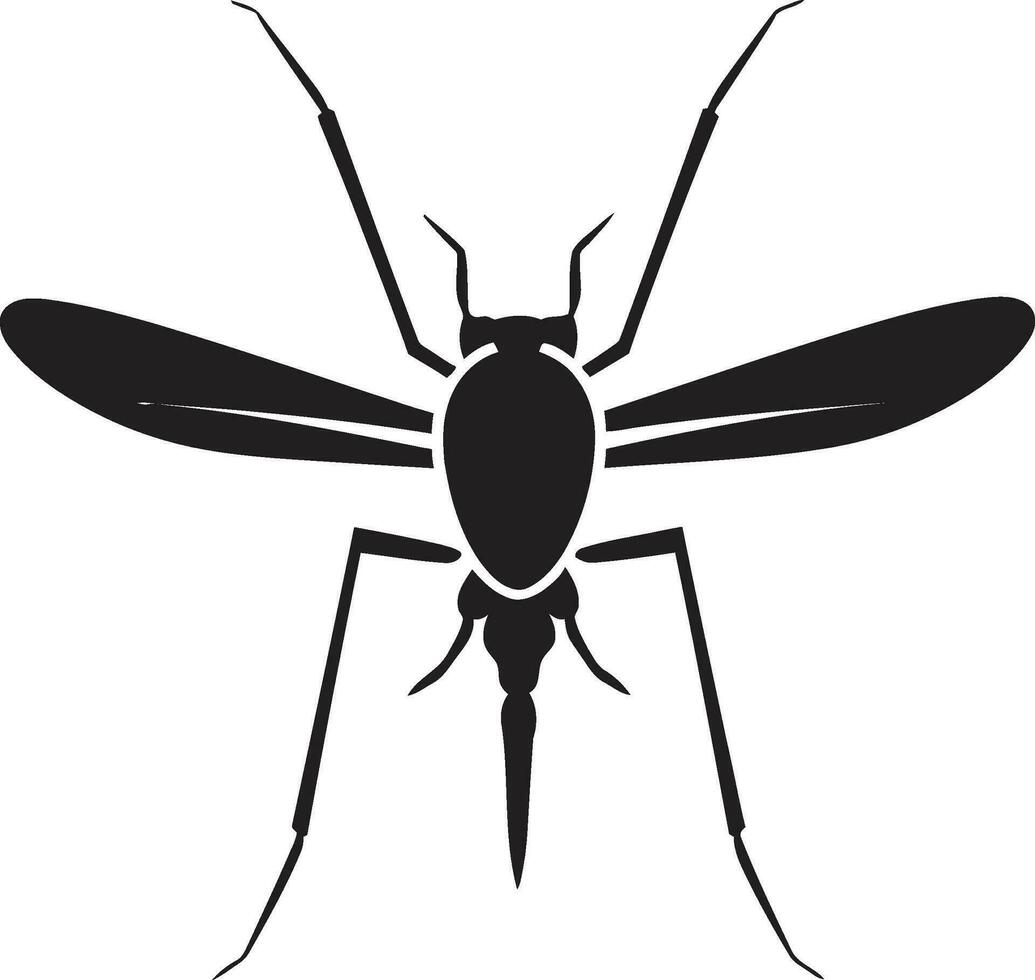 Abstract Mosquito Symbolism Graceful Mosquito Insignia vector