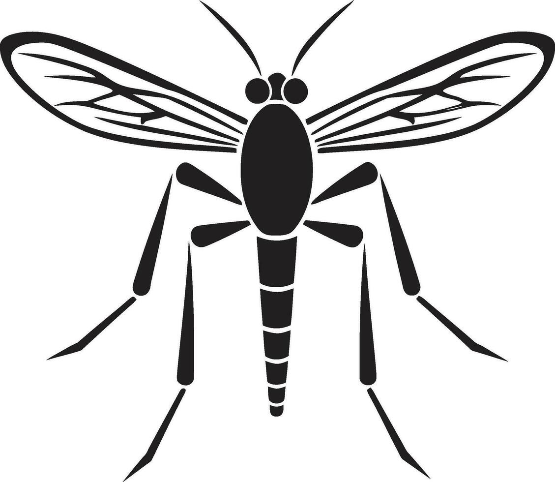 elegante mosquito gráfico monocromo mosquito logo vector