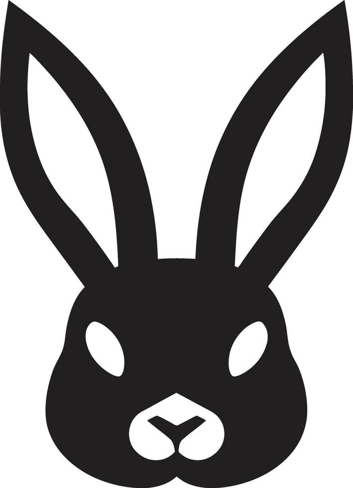 Sleek Rabbit Silhouette Design Modern Rabbit Symbolic Seal vector