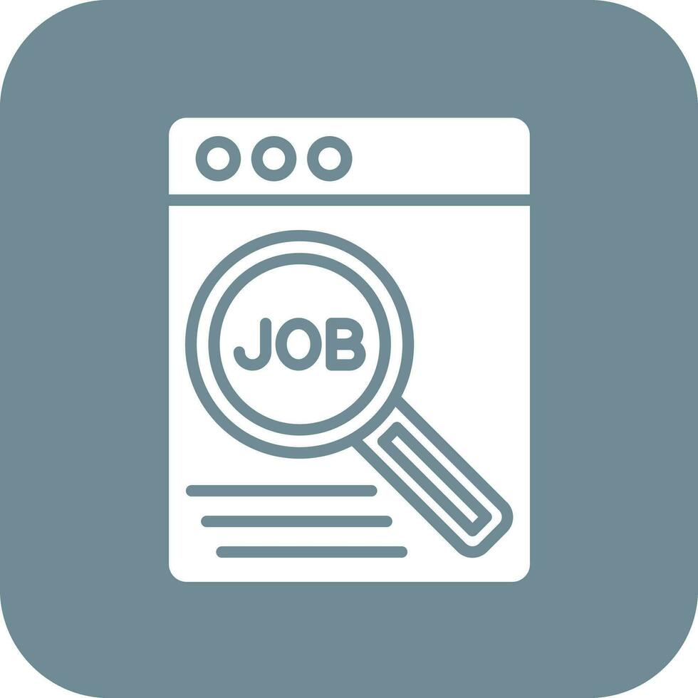 Job Search Website Vector Icon