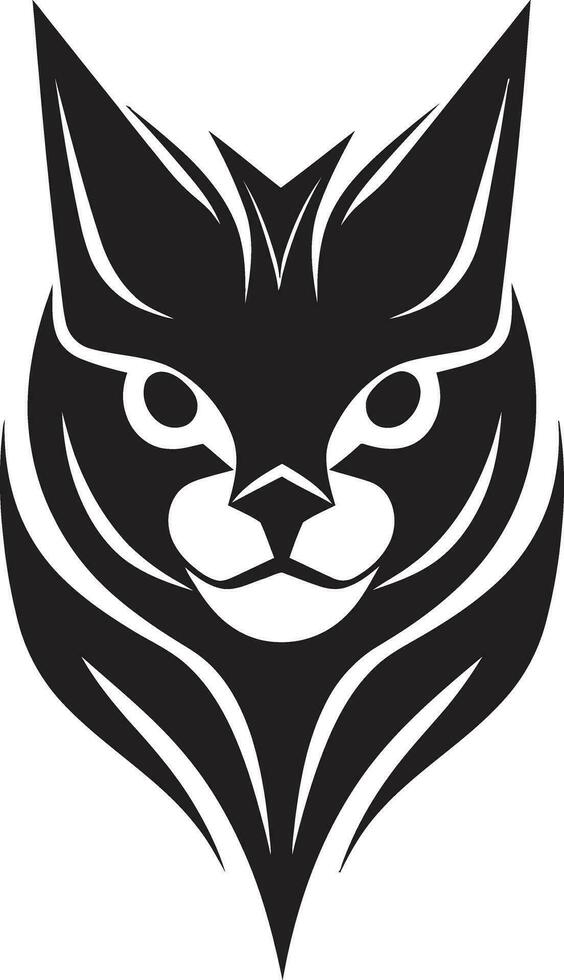Geometric Monochrome Emblem Panthers Prowl Minimalistic Charm vector
