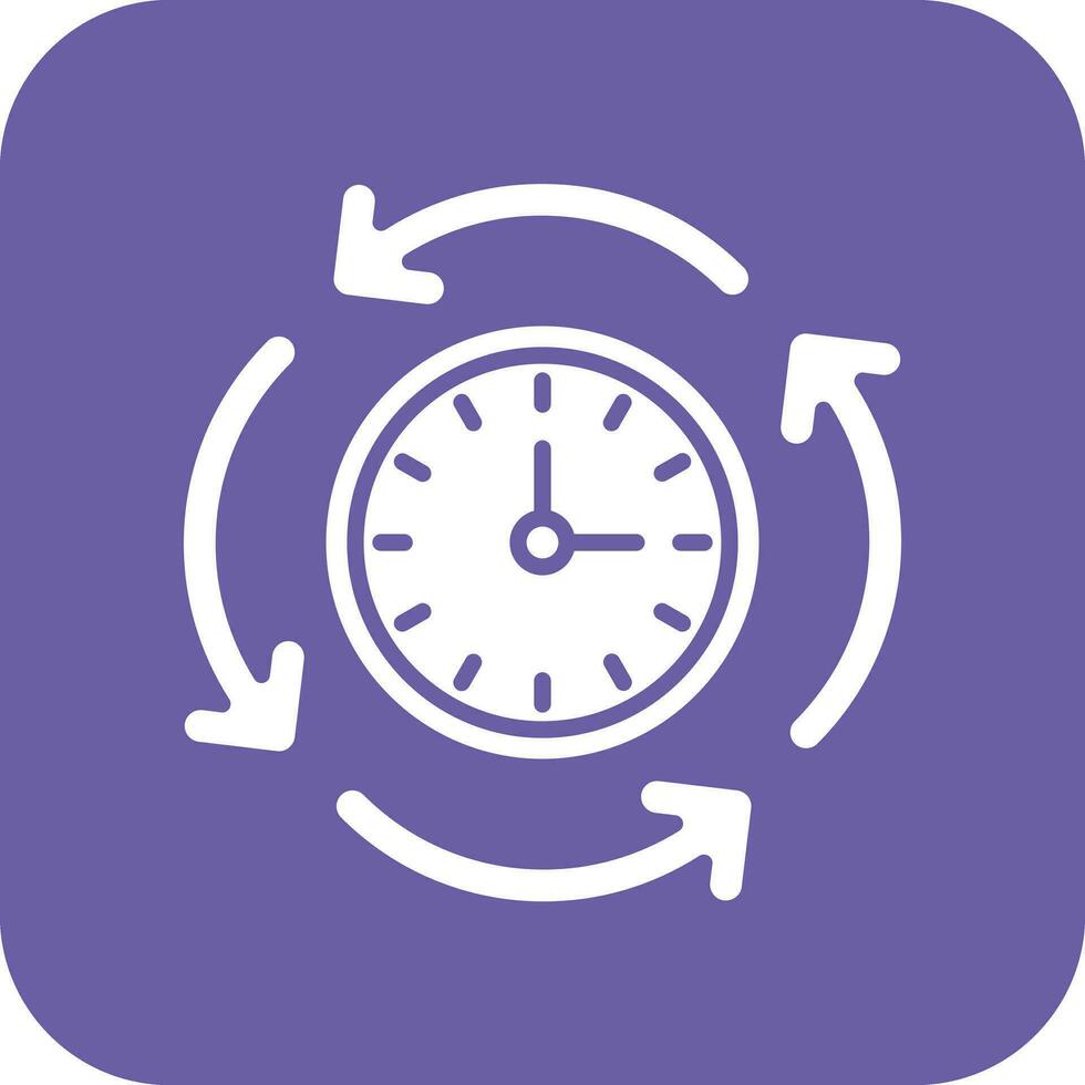 Round The Clock Vector Icon