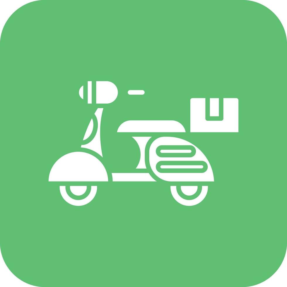 Delivery On Bike Vector Icon