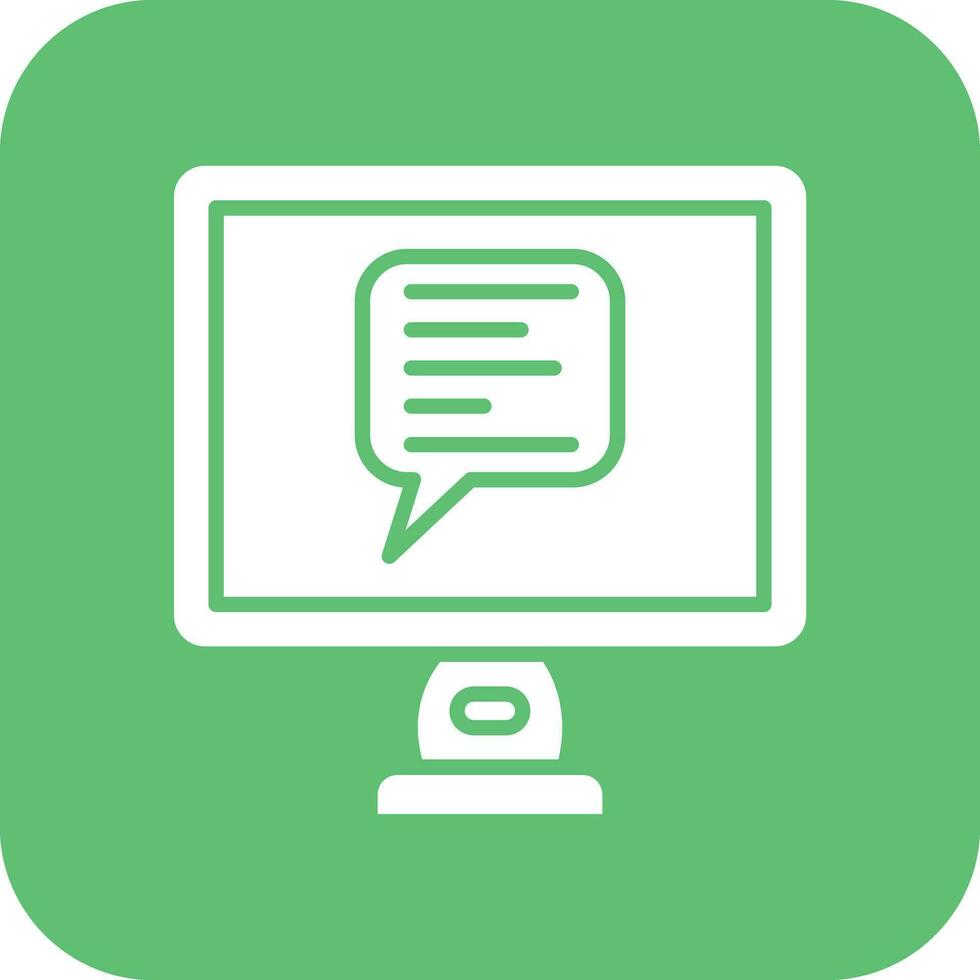 Desktop Messaging Vector Icon