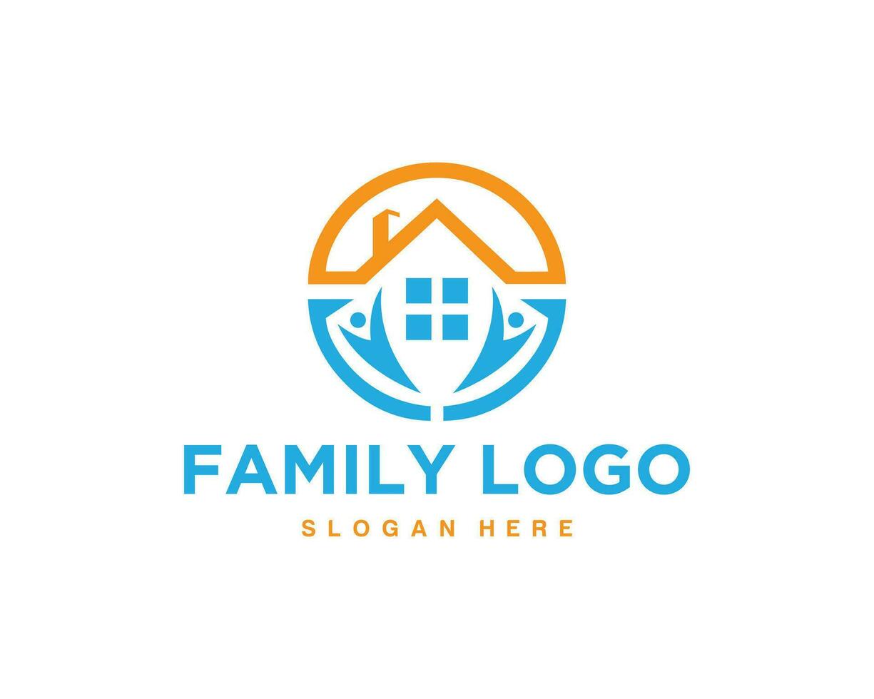 Family Home Symbol Logo Icon Design Illustration. vector