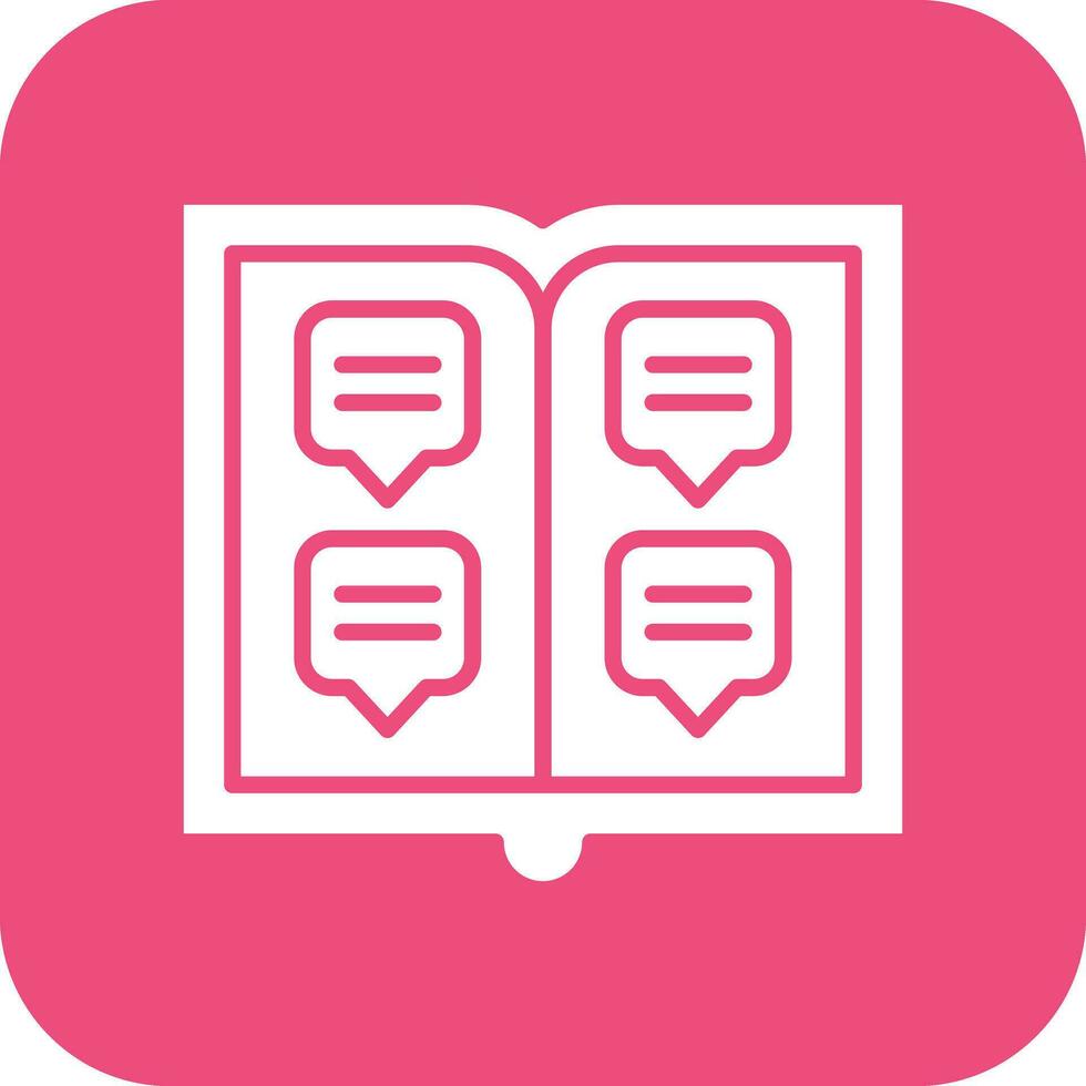 icono de vector de libro abierto