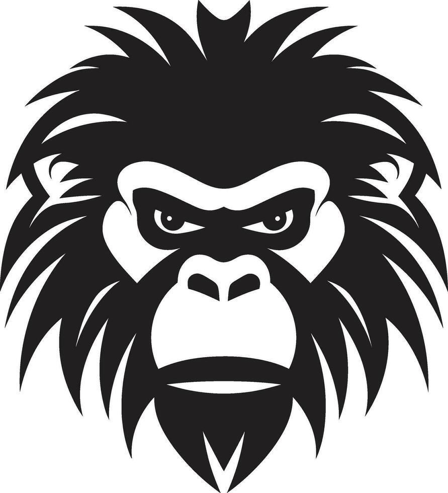 Baboon Graphic Badge Abstract Ape Logo vector