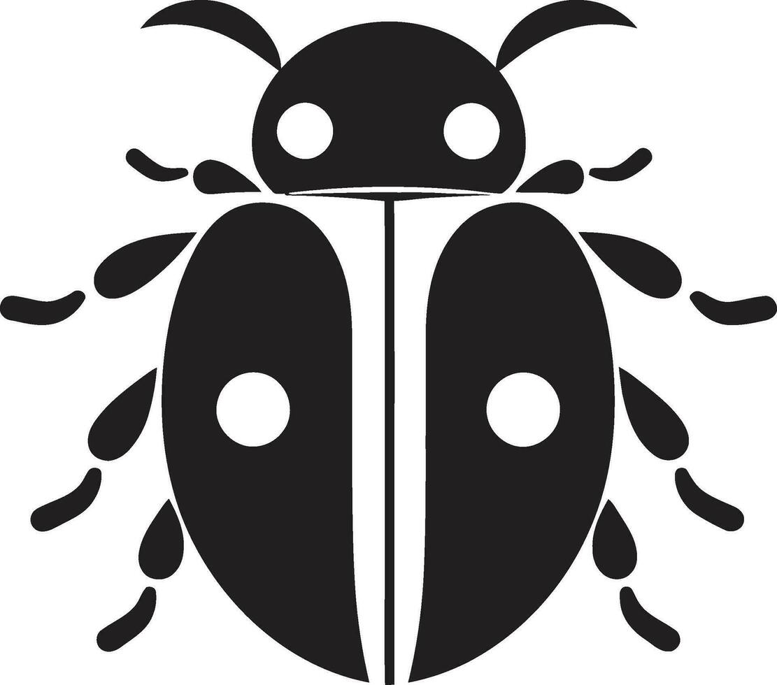 Classic Grace The Abstract Ladybug Silhouette in Black Timeless Charm Unveiled The Ladybugs Emblematic Profile vector