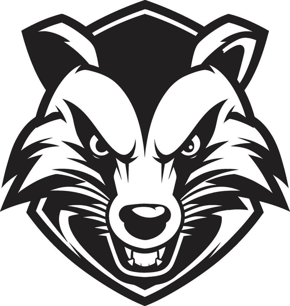 Badger Kingdom Insignia Badger Face Royalty vector