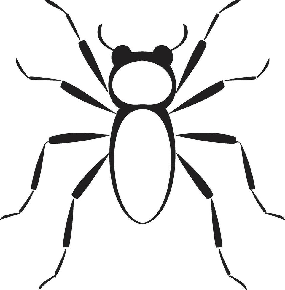 Artistic Precision Black Ant Symbol in Vector Black Vector Ant Logo Timeless Elegance
