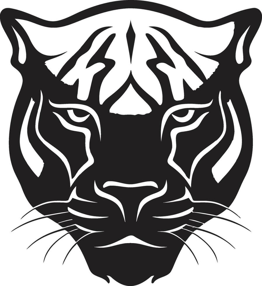 Geometric Emblem of Power in Black Simplicity of the Predator Predators Majesty in Black and White vector