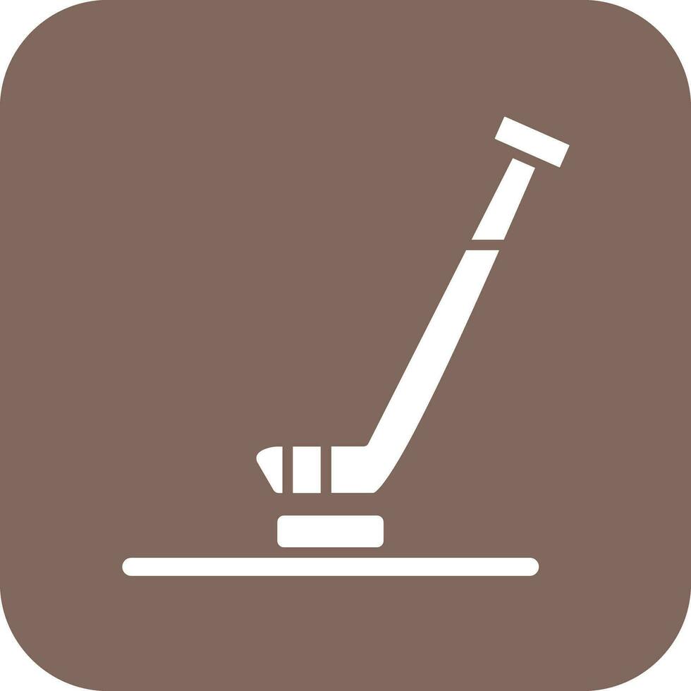 Stick and Puck Vector Icon
