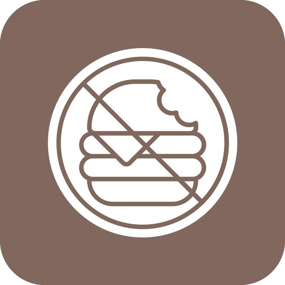 No Junk Food Vector Icon