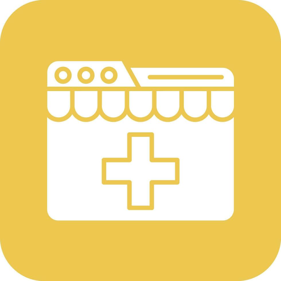 Medical Ecommerce Website Vector Icon