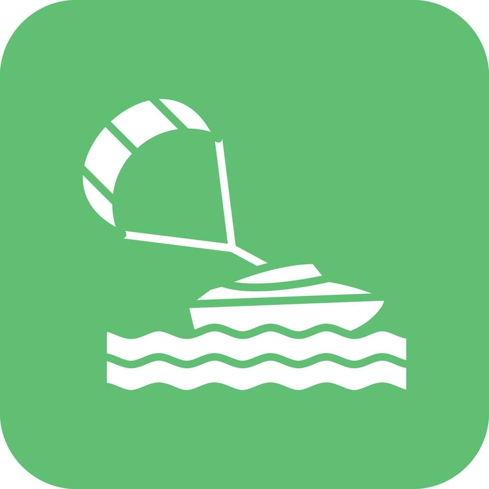 Parasailing Vector Icon