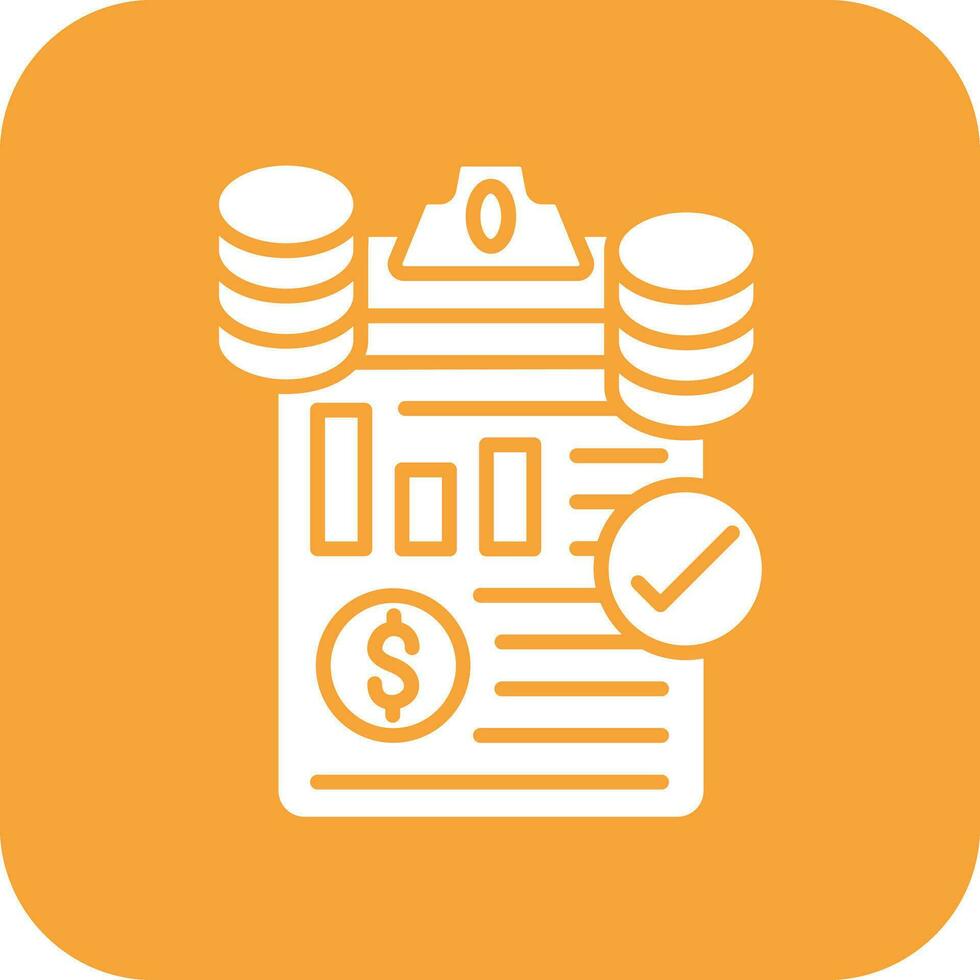 Financial Data Report Vector Icon