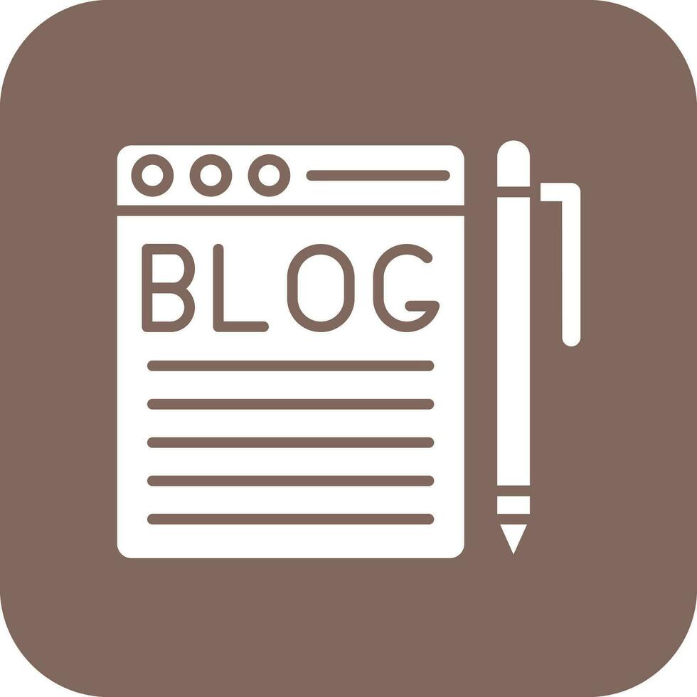 Blogging Vector Icon