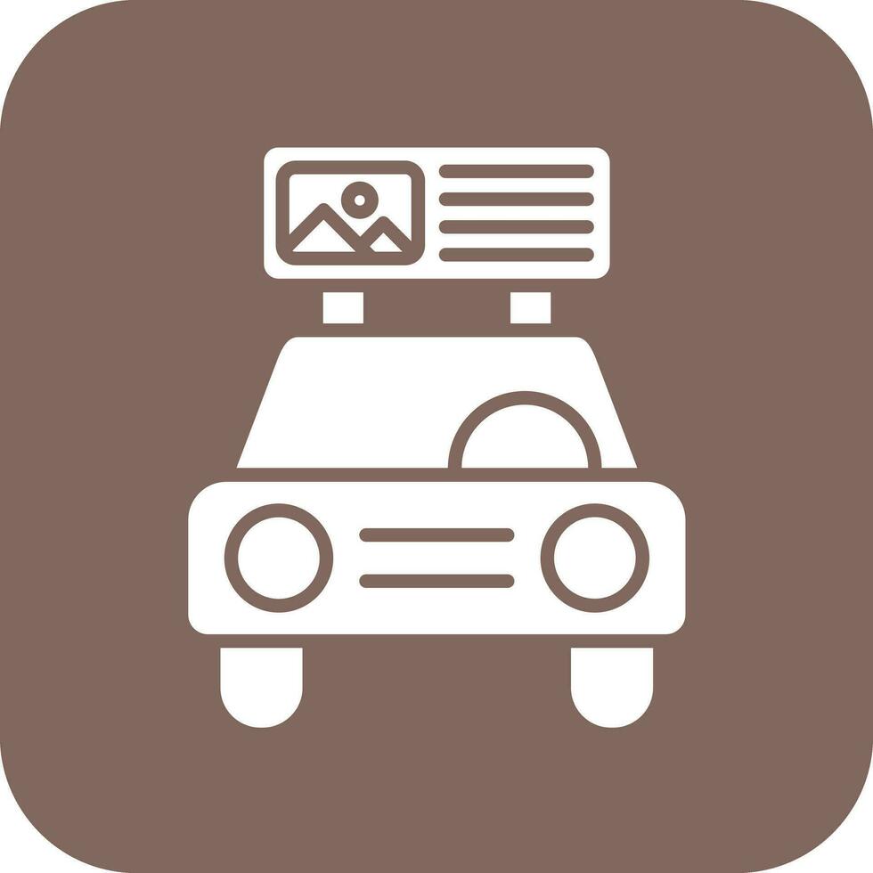 Taxi monitor vector icono