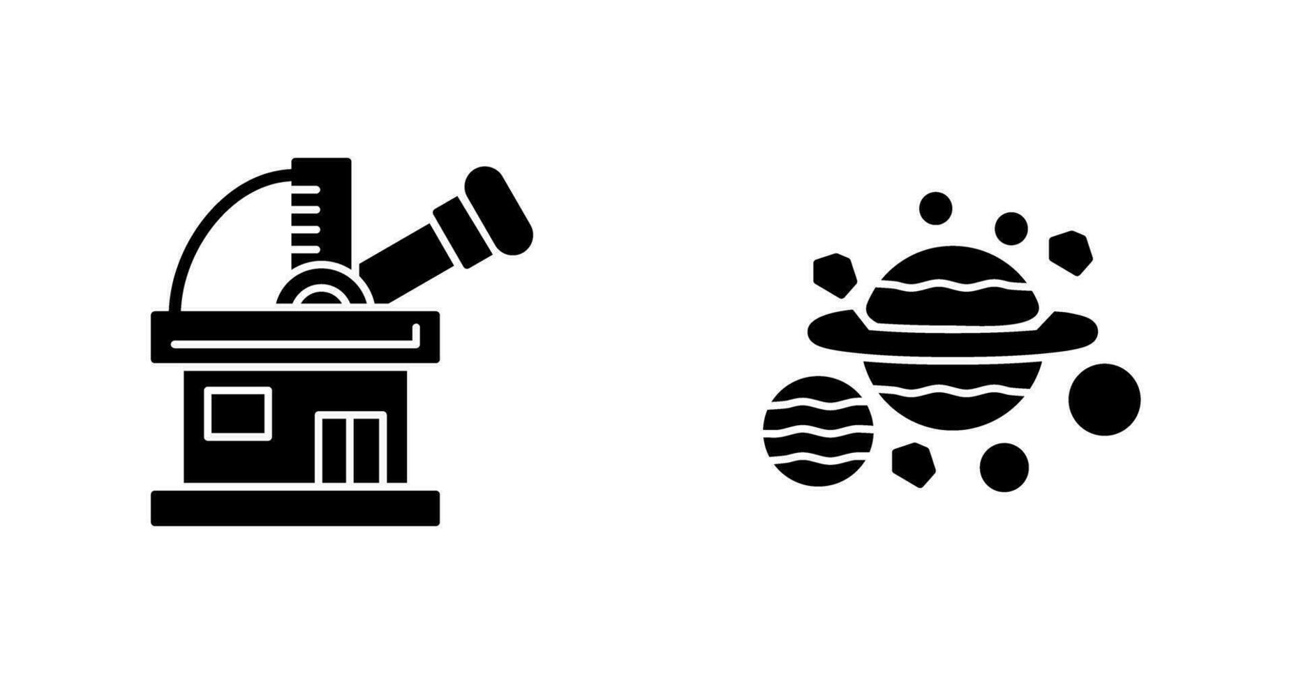 observatory and planets Icon vector