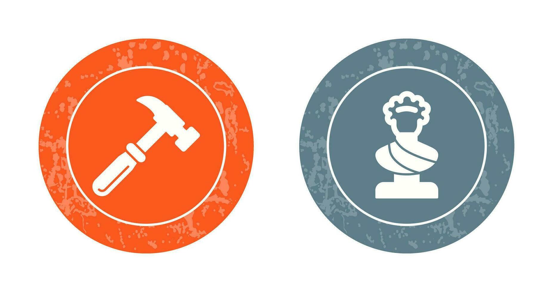 Hammer and Statue Icon vector
