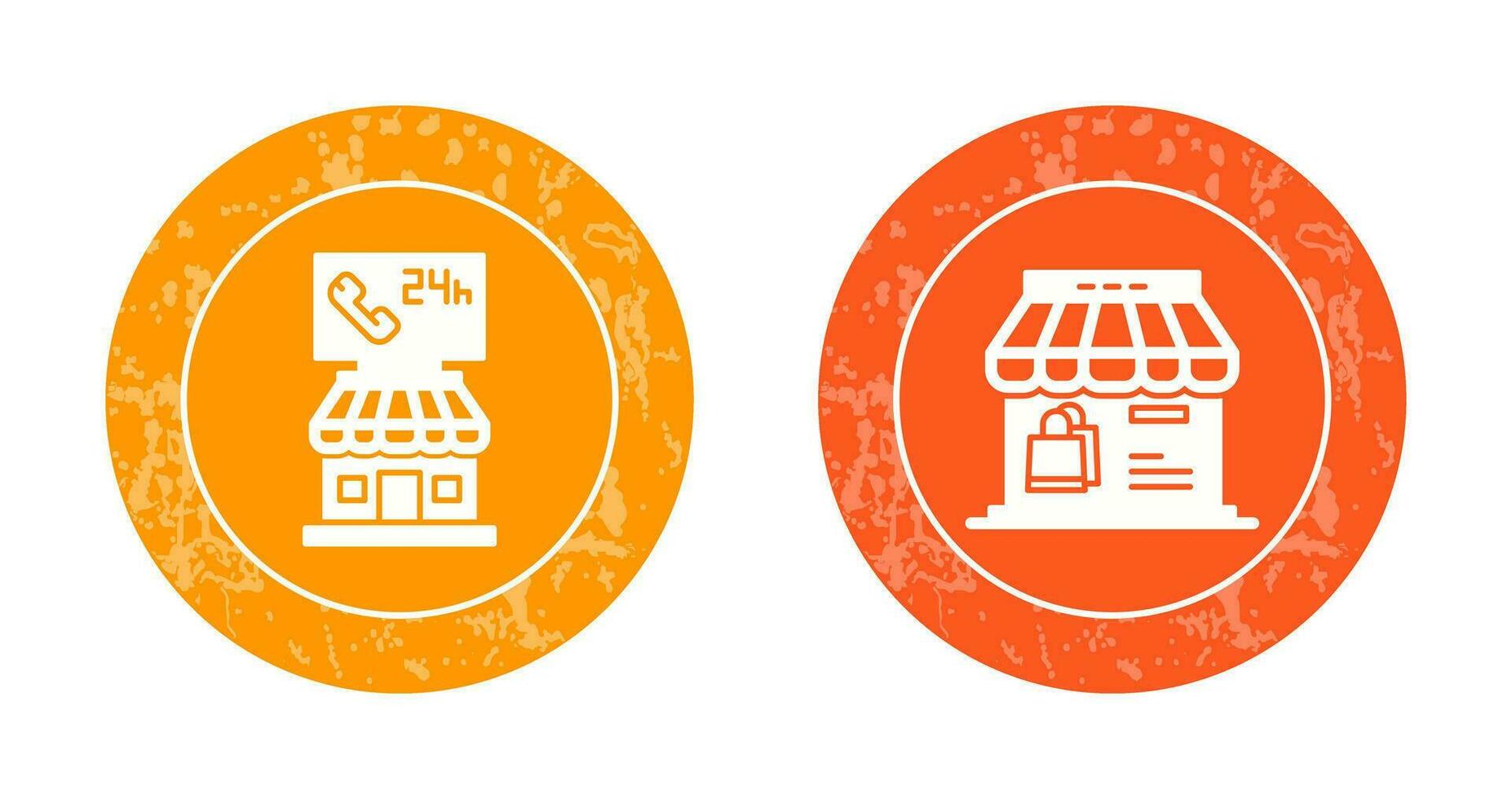 24 Hour and Store Icon vector