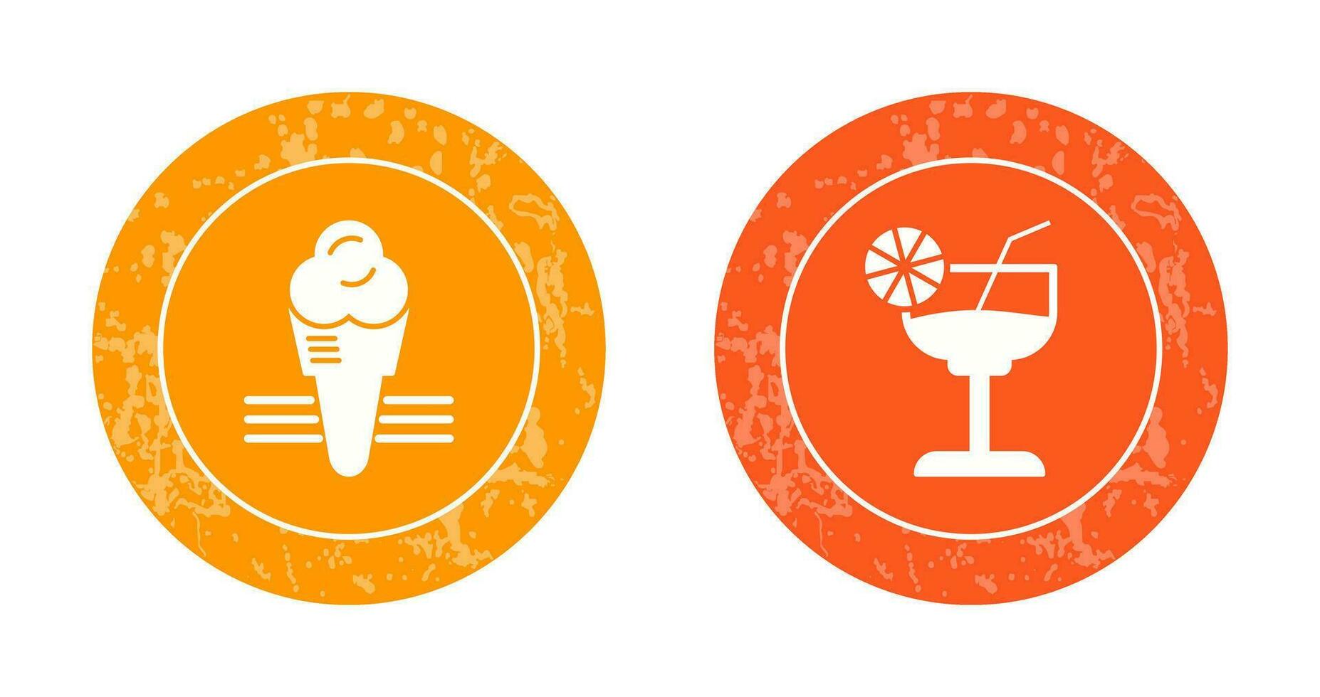 Ice Cream and Cocktail Icon vector