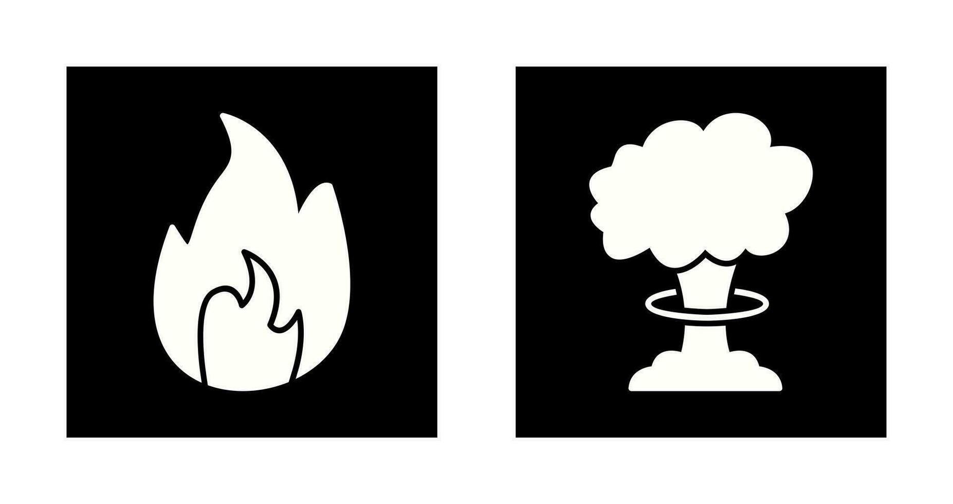 fuego y bomba explosión icono vector