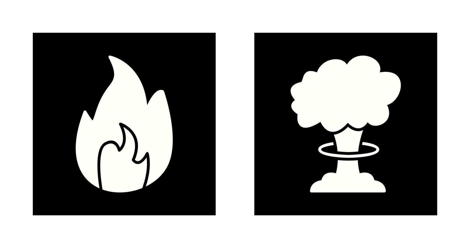 flame and bomb blast Icon vector