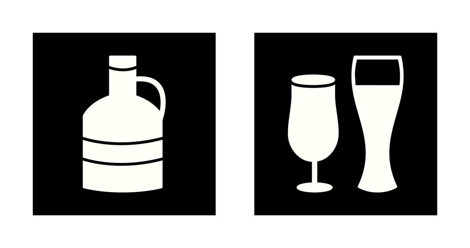 moon shine and beer glasses Icon vector