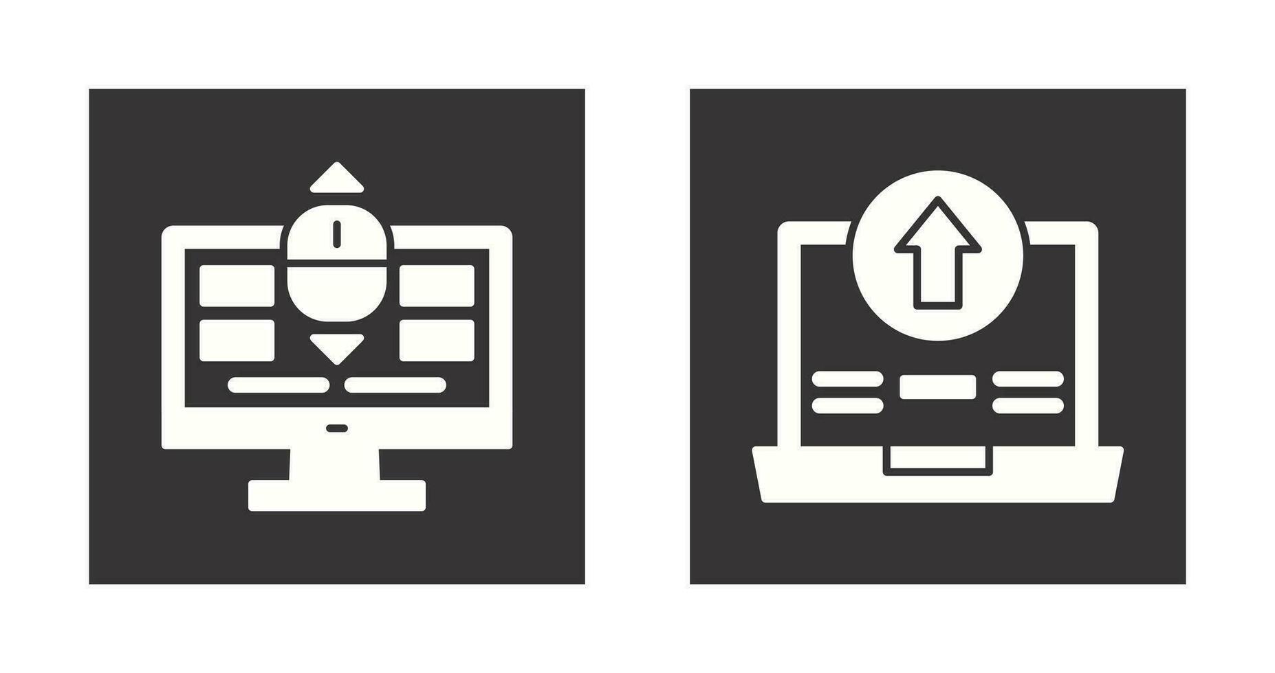 Scroll and Upload Icon vector