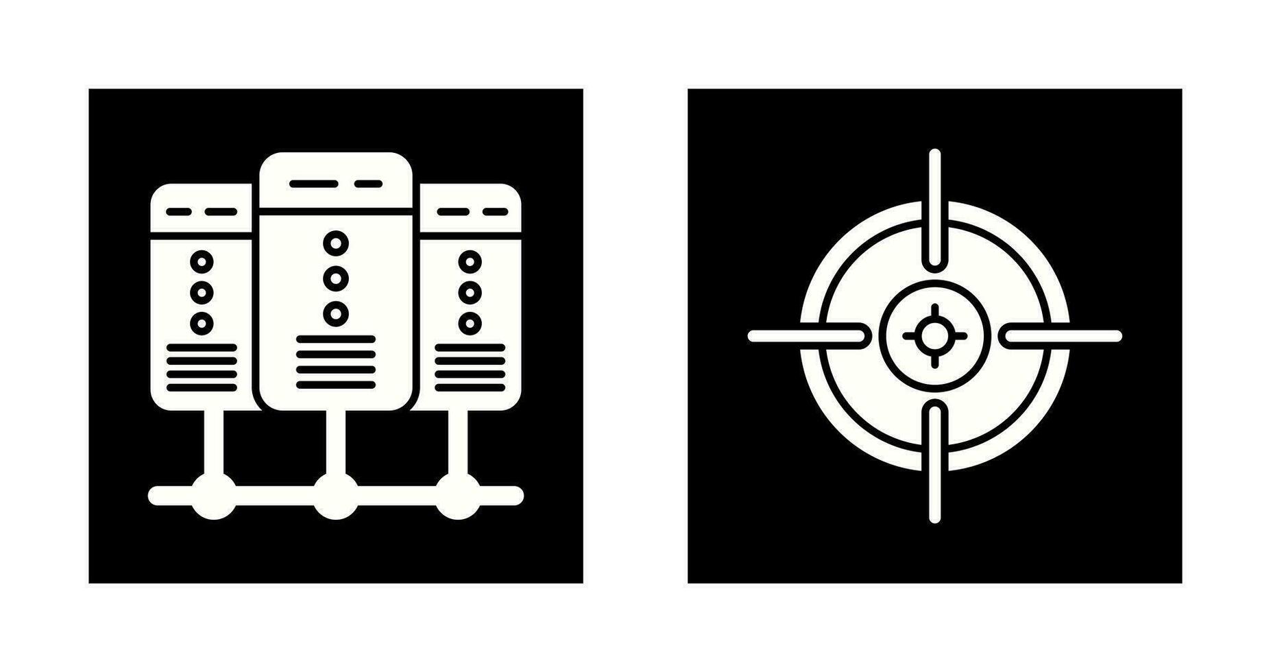 Server and Aim Icon vector