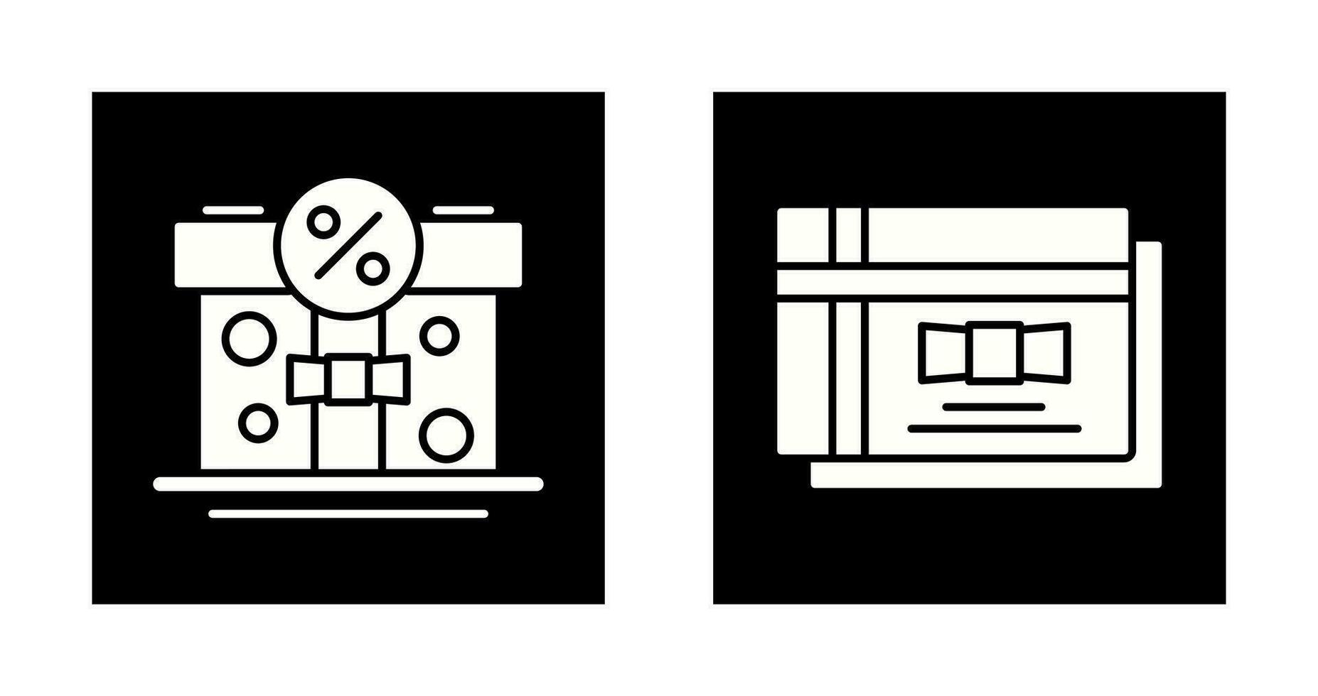 Gift Box and Gift Card Icon vector