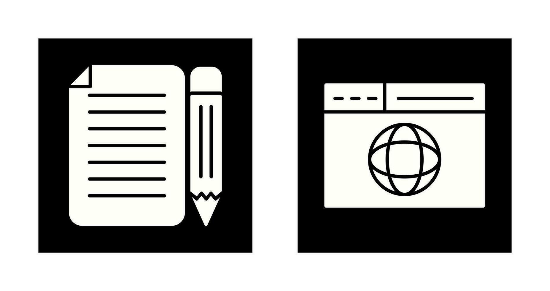 page and web page Icon vector