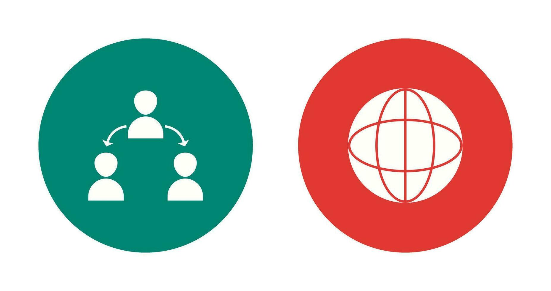 connected user and globe Icon vector